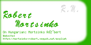 robert mortsinko business card